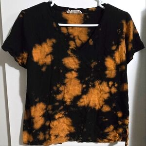 Double Zero Black and Orange Short Sleeve Tee